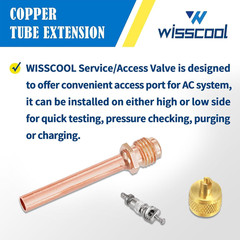 20PCS HVAC Service Access Valves, 1/4” SAE X 1/4” OD X 2.5” Stem
