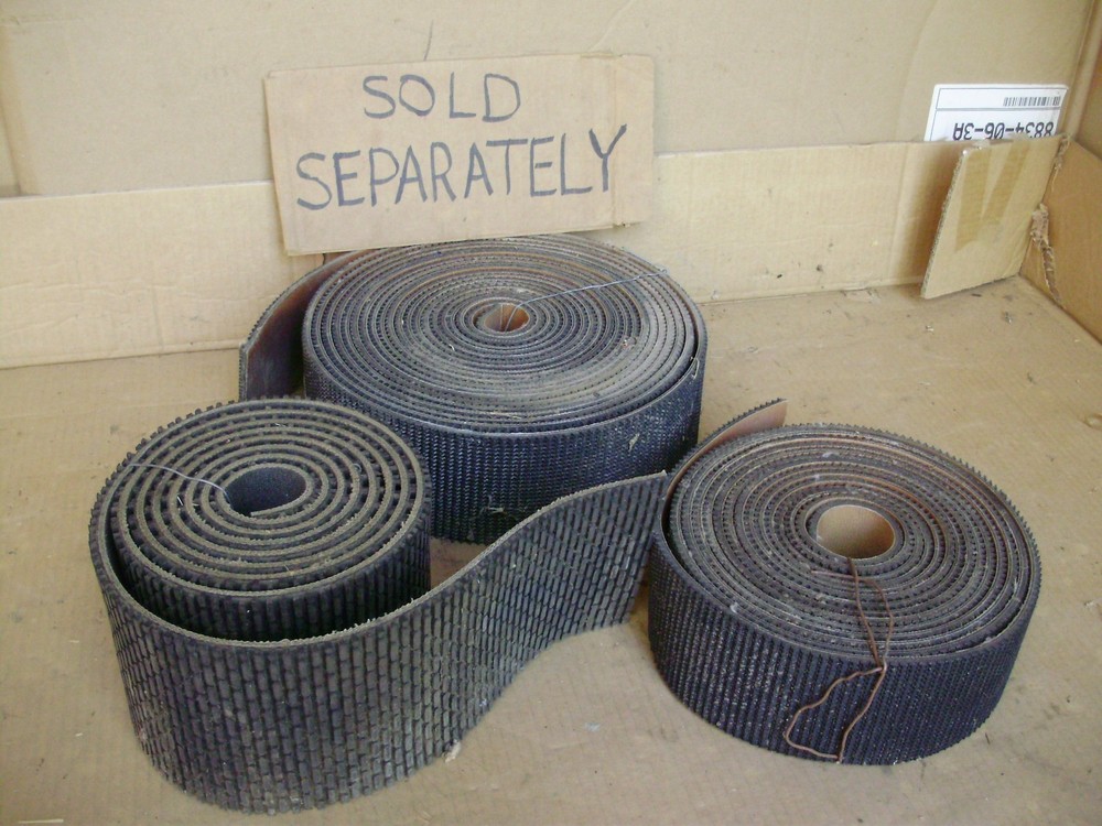 Conveyor Belts, Incline, Textured, Rubber, 3-5/8in to 5-1/2in Widths