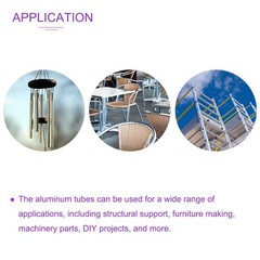 6061 Aluminum Round Tube 25mm OD 23mm ID 1mm Wall Thickness 300mm Length