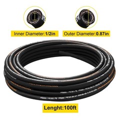 Hydraulic Hose 100ft Coiled Hydraulic Hose 1/2″ SAE W.P. PSI4000 R2 Steel