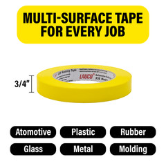 Automotive Masking Tape 0.75in, 48 Rolls Yellow Painters Tape for Car Painting
