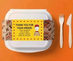 250 Pcs Star Review Delivery Labels Thank You for Your Order Stickers 2 X 3 Inch