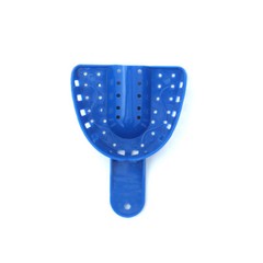 2Pcs Dental Plastic Impression Tray Denture Materials Dental Tray Upper+Lower