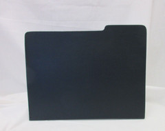 Leather File Folder by Graphic Image Letter Size Made in America Navy w Tan
