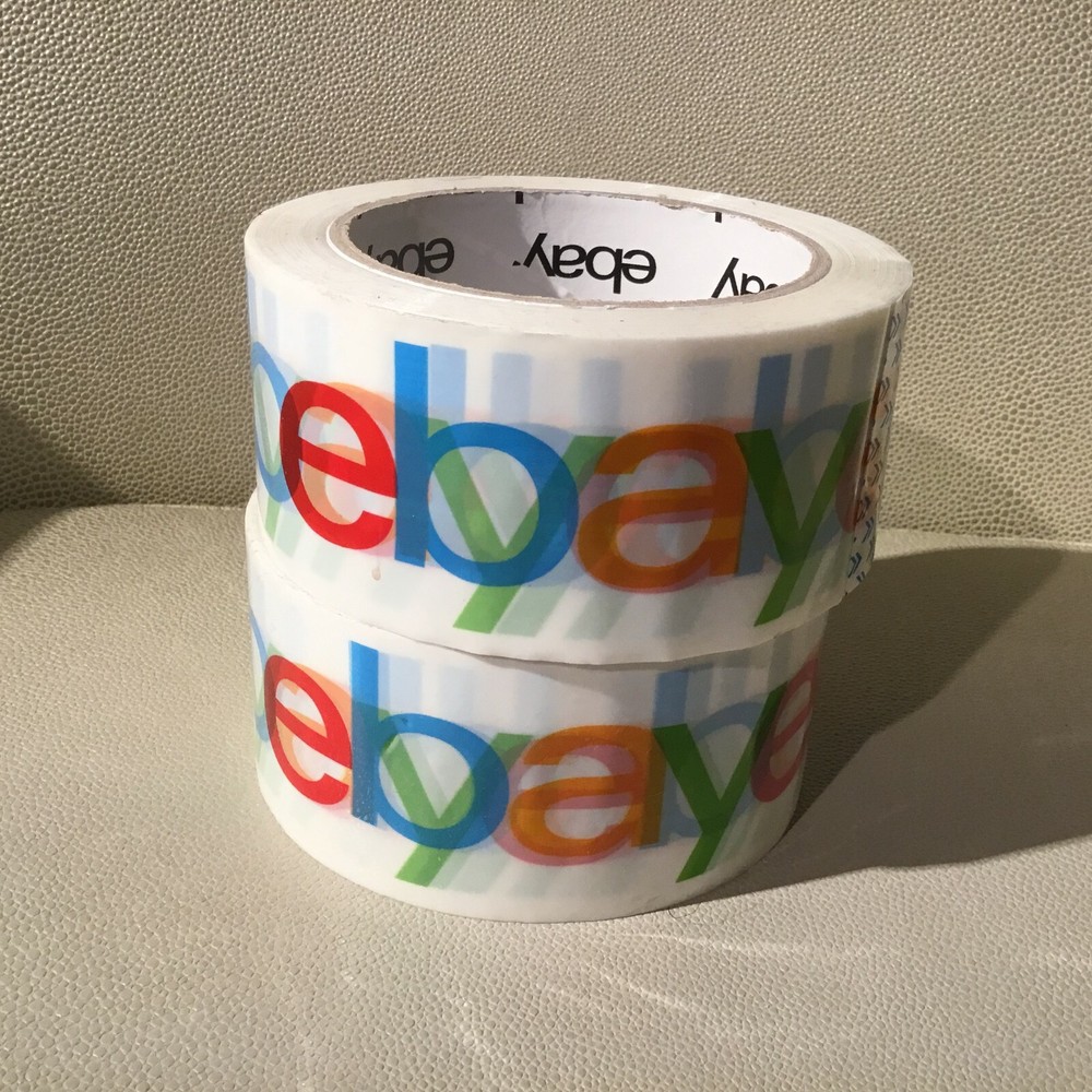 2 Rolls eBay Brand MultiColor Logo Shipping & Packing Tape 75 Yds x 2 In