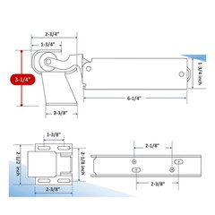 1~4X For Kason 1094 SureClose Hydraulic Door Closer with Flush to 3/4 Inch Hooks
