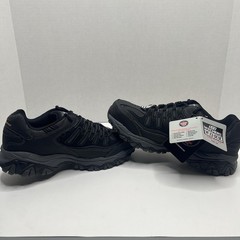 Skechers Work Cankton Men’s 8 Steel Toe Memory Foam Black Charcoal New