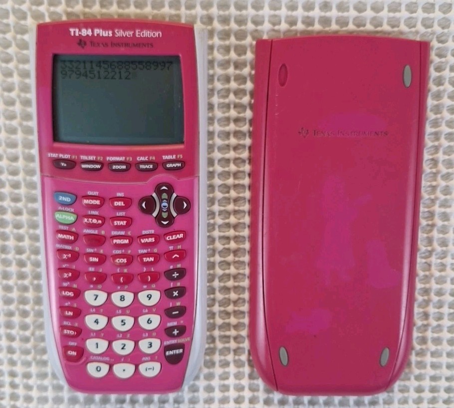 Texas Instruments TI-84 Plus Silver Edition Graphing Calculator Pink Handheld