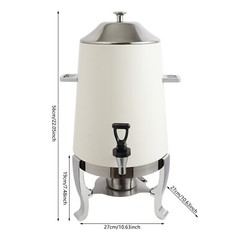 Coffee Urn w/ Fuel Holder,Stainless Steel Beverage Dispenser Hot Drink Dispenser