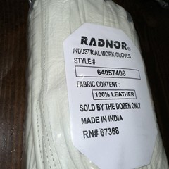 Radnor Large Industrial Work Gloves Natural Cowhide Drivers 12-Pack New