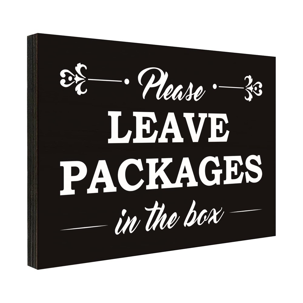 Please Leave Packages in the Box Sign Home Office Front Door 3.55×5.15 in