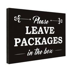 Please Leave Packages in the Box Sign Home Office Front Door 3.55×5.15 in