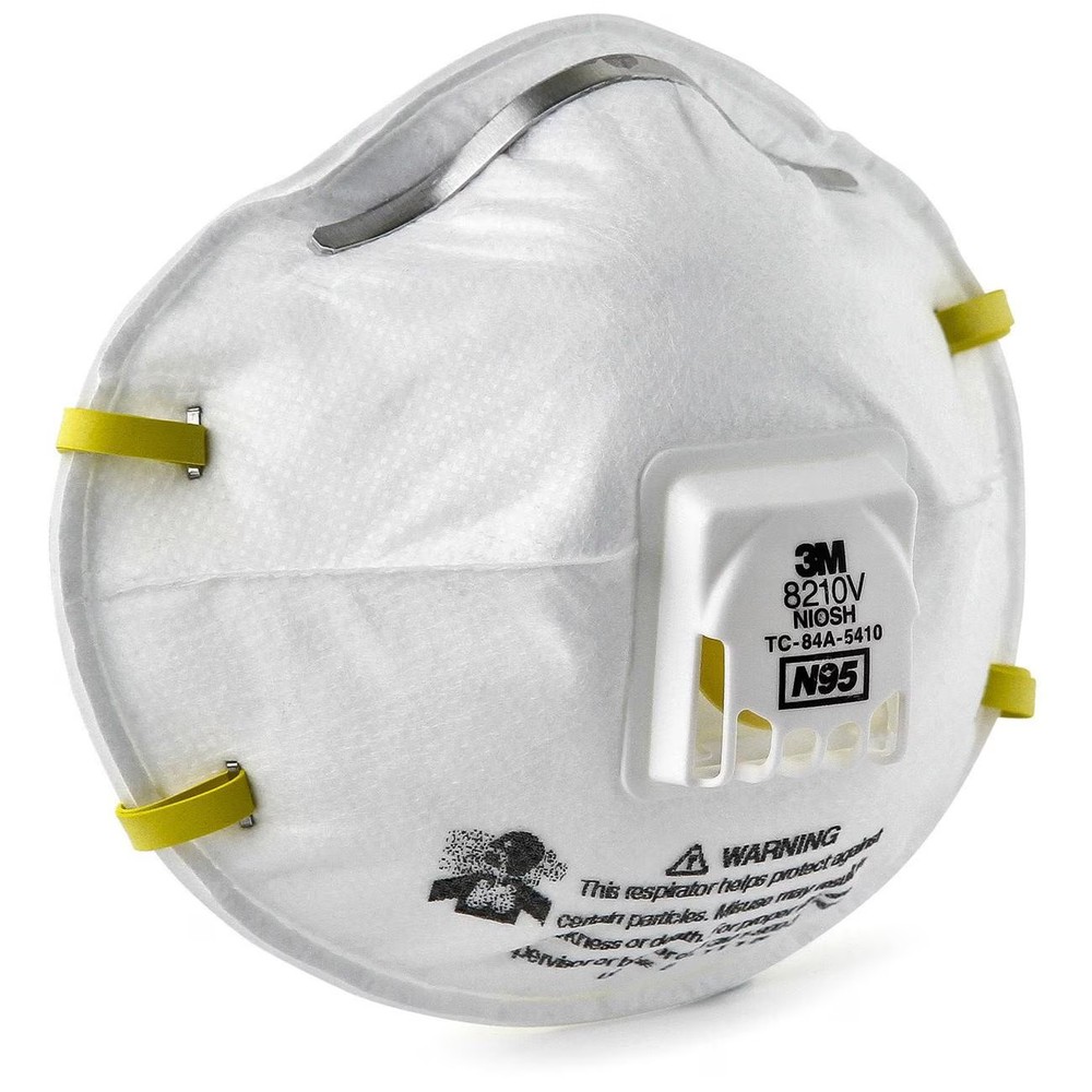 7000002462 3M™ 8210V, Disposable Respirator, Standard, N95, White, Cup 3M