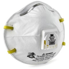 7000002462 3M™ 8210V, Disposable Respirator, Standard, N95, White, Cup 3M