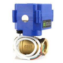 U.S. Solid 3/4″ NPT Motorized Ball Valve N/C 9V 12V 24V AC/DC 2-Wire Brass
