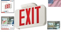 LED Exit Sign Single Sided Switchable Red Green Emergency Backup Wall Mount