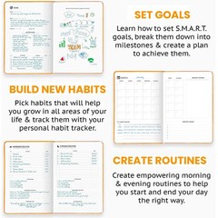 Undated Daily Planner B5 – 1-Year Productivity Organizer, ADHD Friendly, Goal Se