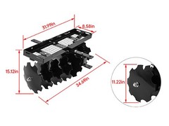 Disc Harrow 39″ Working Width Tow For universal Tractor Sleeve Hitch Attachment
