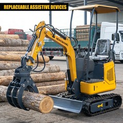 Mini Excavator With Chassis Extension And Boom Swing 15HP Free Shipping