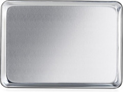 Commercial-Grade 18-Gauge Aluminum Sheet Pan/Bun Pan, Half Size, 13 X 18 X 1 Inc