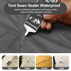 1DFAUL 120ml Tent Seam Sealer Waterproof, Seam Sealer Tent Sealant Repair Kit Cl
