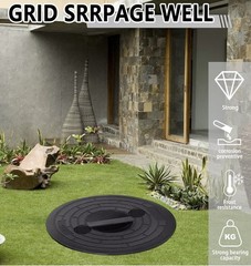 Heavy Duty Sump Basin with Lid,Perforated Sump Pump Bucket 13 x 11.4 x 15 Inch