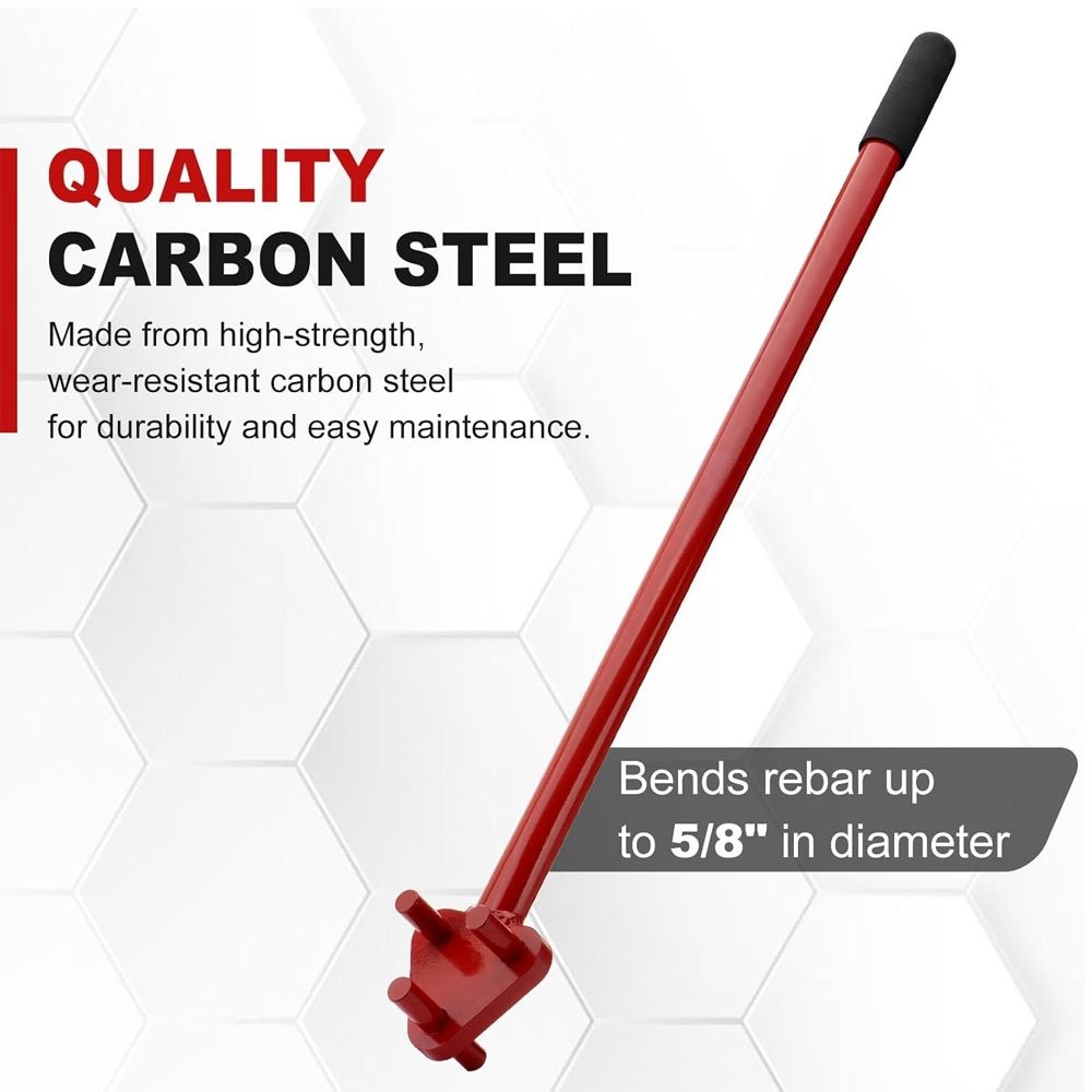 Manual Rebar Bender Rod Bending Tool Hand Operated for 5/8 inch Rebar Flat Steel
