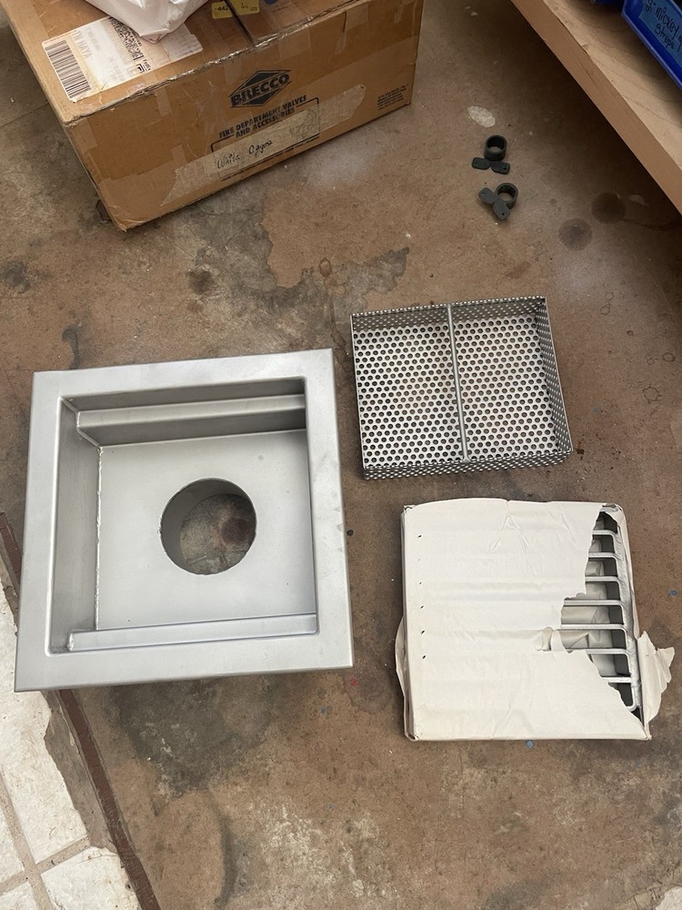 12″ x 12″ X6” Stainless Steel Floor Sink with Removable Grate