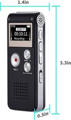 MEJORES Grabadoras De Voz USB Espias Discreta 16 GB 30 Horas Grabadora Espia