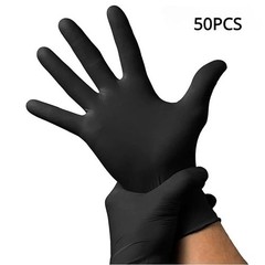 Disposable Gloves Nitrile Black 50/20PCS Latex Free Waterproof Durable