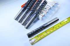LOT ( 5 PCS ) IMCO 1/2″ POW-R-PATH CARBIDE 63234 END MILLS 7 FLUTE .060″ RADIUS