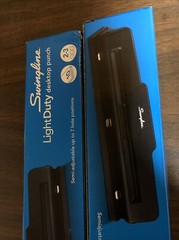 Lot Of 2 Swingline Desktop Hole Punch – 3 Punch Head- 10 Sheet Capacity New