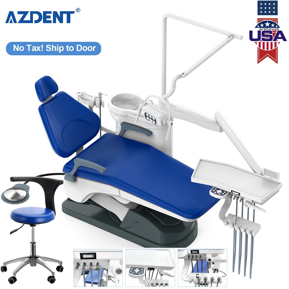 Dental Unit Chair Computer Control PU Leather DC Motor +Doctor Stool TJ2688-A1