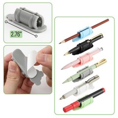 Koala Pencil Clip, 6 Pack, Silicone Pen Holder, Wall Desk, Assorted