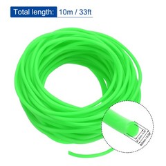 Rubber Cord Tube 33ft 2mm Dia 1.2mm Hole Light Green Hollow Tubing for DIY Craft