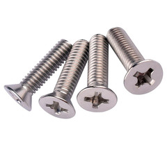 #10-32 x 3/8 Inch Phillips Flat Head Machine Screws, 40 Pcs
