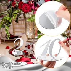 Yalikop 10 Pcs Table Numbers for Wedding 1-10 Reception Wedding Numbers Signs…