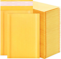 Kraft Bubble Mailers 4×7″ 100 Pack Yellow Self-Seal Padded Envelopes