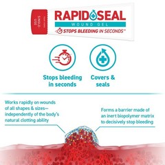 Rapid-Seal Wound Gel Single Use Packets 10ct | Stops Bleeding in 10 Count