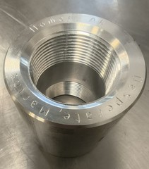 Aluminum 1.5″ Inch NPT Heavy Wall Pipe Threaded Coupling for Welding