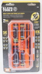 Klein Tools Knect 654QS Quad-16 Heavy Duty SAE/Metric 6pc Impact Flip Sockets