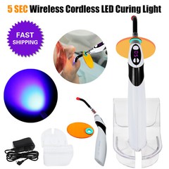 Dental Light Cure Lamp Cordless 3 Modes Metal Head LED 5SEC Dental Curing Light