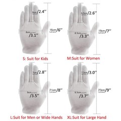 6 Pairs Soft White Cotton Gloves for Cosmetic Moisturizing Coin Jewelry Inspe…