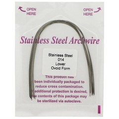 alambre de ortodoncia NiTi 014 16×22 Stainless Steel Round Rectangular Natural