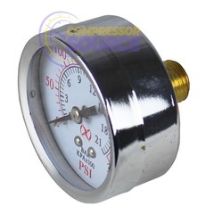 2 Air Compressor Pressure Hydraulic Gauges 2″ Face Back Mount 1/4″ NPT 0-300 PSI