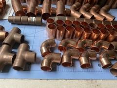Lot Of 150 Mixed Size Copper Sweat Solder Fittings