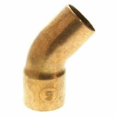 1″ inch Street 45 degree Elbow Copper Sweat Spigot x Hub