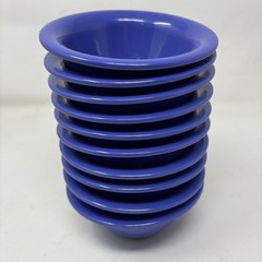 Lot Of 10 3303814 Carlisle Sierrus Melamine Rimmed Nappie Bowl 10 oz Ocean Blue