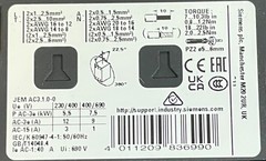 SIEMENS SIRIUS 3RT2024-1AF04 POWER CONTACTOR 110V AC 12A