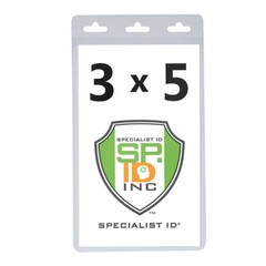 2 Pack – 3X5 Large Badge Holders for VIP Passes – 3 X 5 Inch Ticket Sleeves